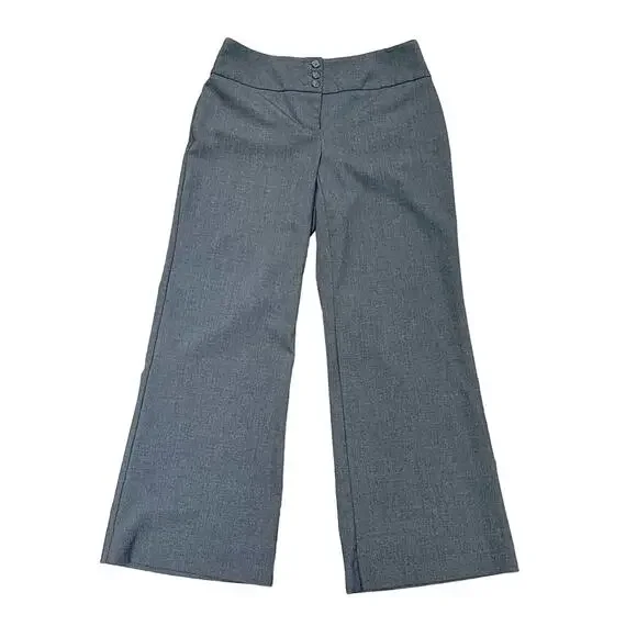 Style & Co Dark Gray Mid-Rise Stretch Wide-Leg Pants Size 6 Short - Picture 6 of 7